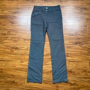 SOHO Apparel Women Gray Plaid Straight Leg Pants Size 10 Classic Preppy Academia